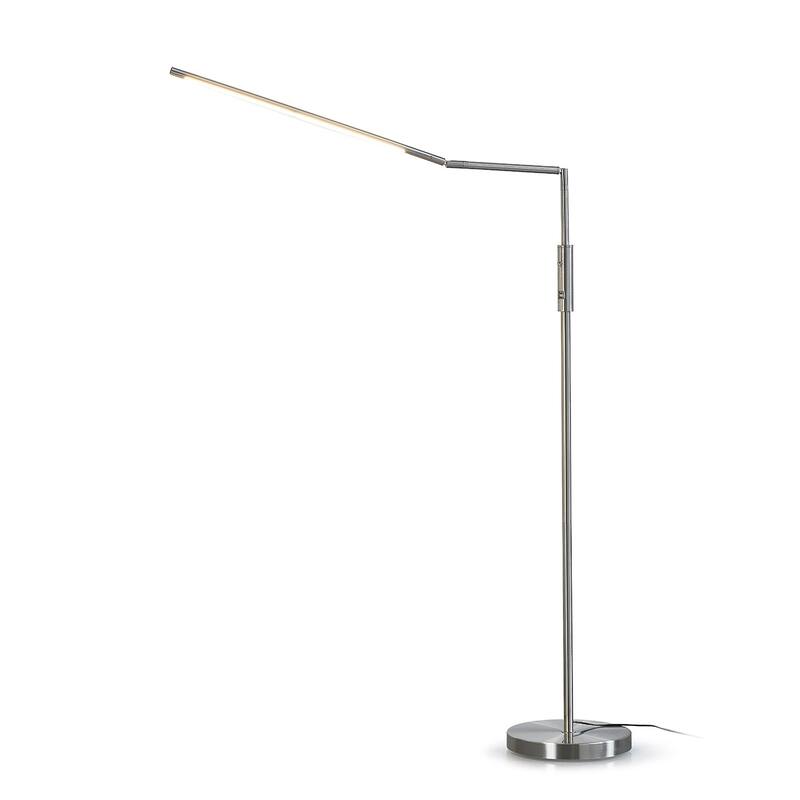 Alpha 69" Height/Angle Ajustable 12W LED Dimmable Floor Lamp with USB Ports