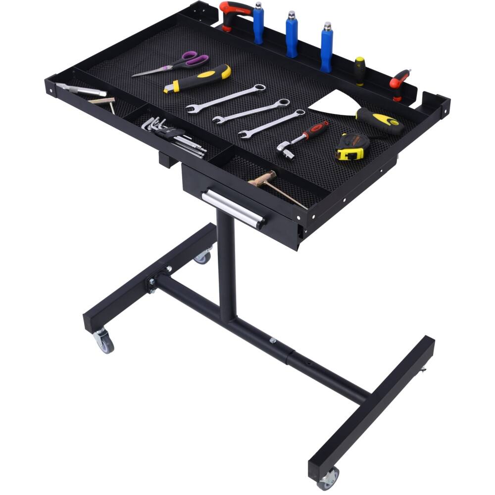 29 in. Heavy Duty Steel with Drawer Adjustable Height Work Table Bed