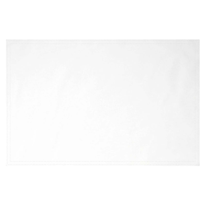 Sparkles Home Plain Placemat - White Velvet
