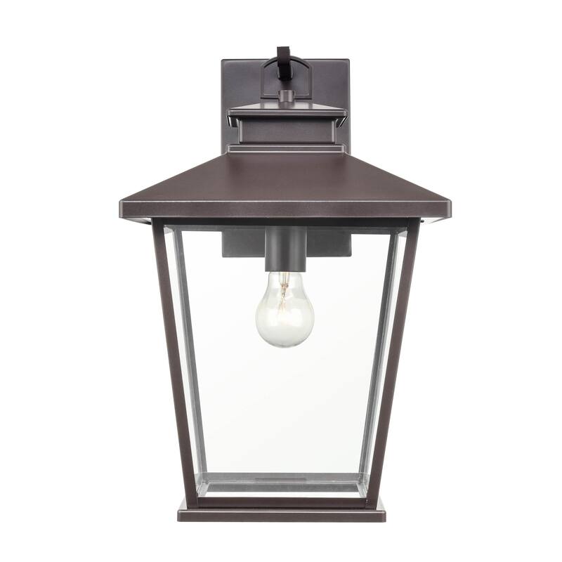 Millennium Lighting Bellmon 1 Light Outdoor Wall Sconce in Powder Coat Bronze with Clear Glass Shade