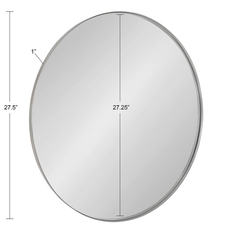 Kate and Laurel Rollo Round Framed Wall Mirror