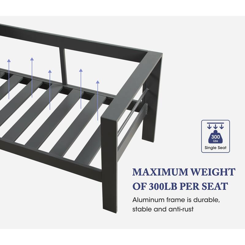 Royalcraft 5 pcs Aluminum Outdoor Patio Conversation Set