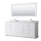Option White, Gold Trim, White Carrara Marble Top