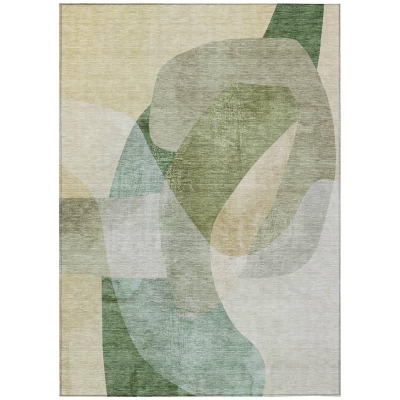 HomeRoots Abstract Transitional Rectangle Outdoor Rug