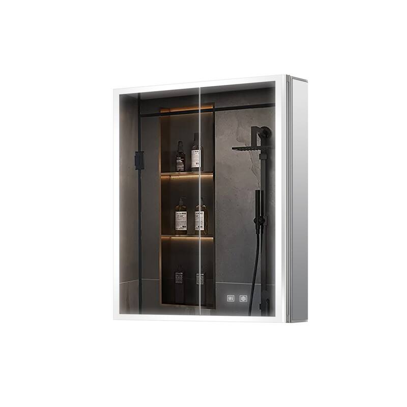 Mesa Surface-Mount LED Mirror Medicine Cabinet with Defogger