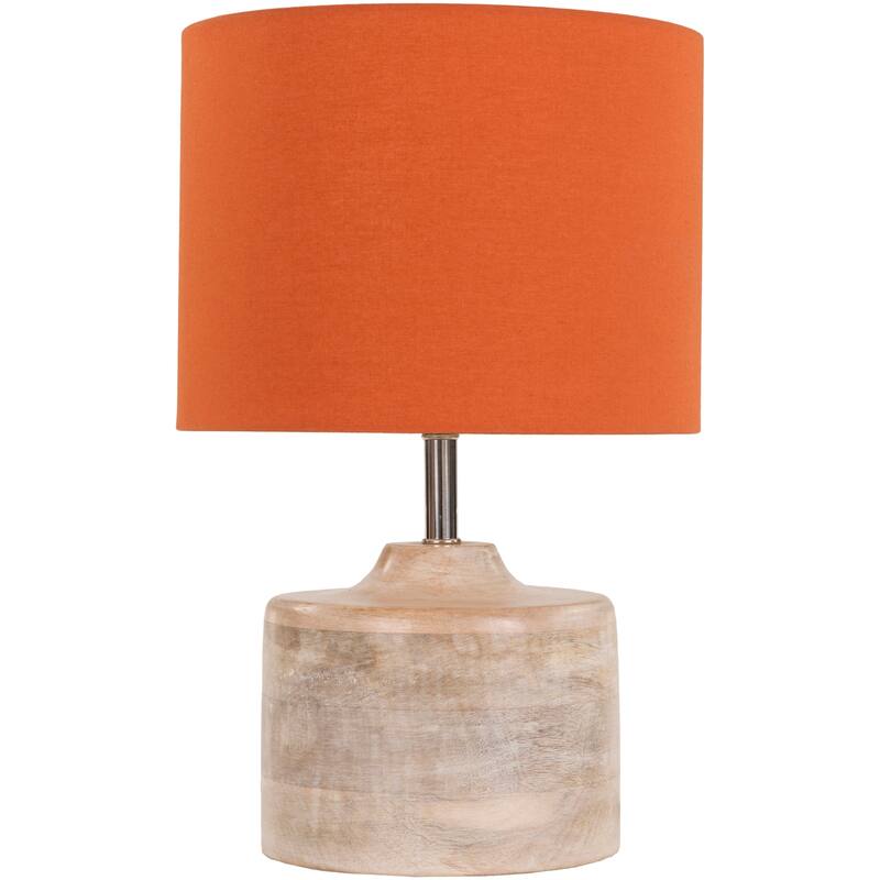 Rustic Ongar Table Lamp with Natural Finish Wood/Metal Base