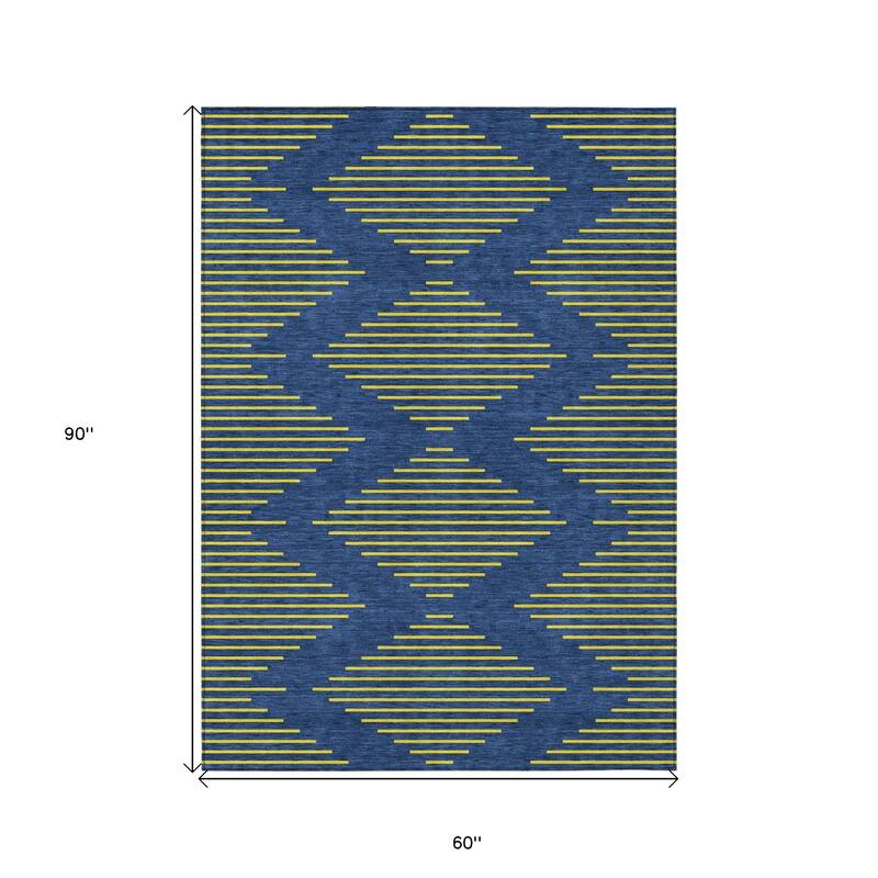 HomeRoots Geometric Transitional Rectangle Outdoor Rug