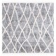preview thumbnail 26 of 32, SAFAVIEH Berber Fringe Shag Mena Trellis Rug 6'7" Square - Dark Grey/Cream - Square