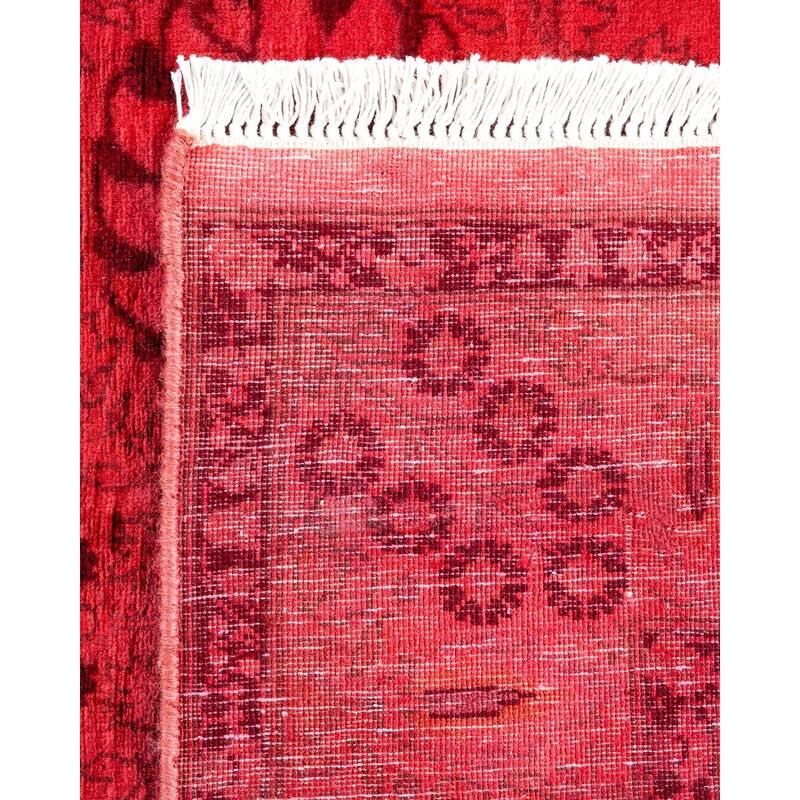 Fine Vibrance, One-of-a-Kind Hand-Knotted Runner Rug - Orange, 3' 1" x 9' 1" - 3' 1" x 9' 1"