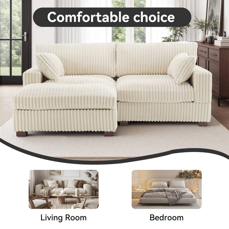 Oversized Plush Modular Sectional Sofa Set L Shaped Couch