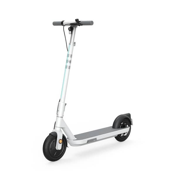 slide 2 of 14, Foldable Electric Scooter w/18.6 Miles Max Operating Range & 15.5 mph Max Speed - 47" D x 18" W x 19" H White