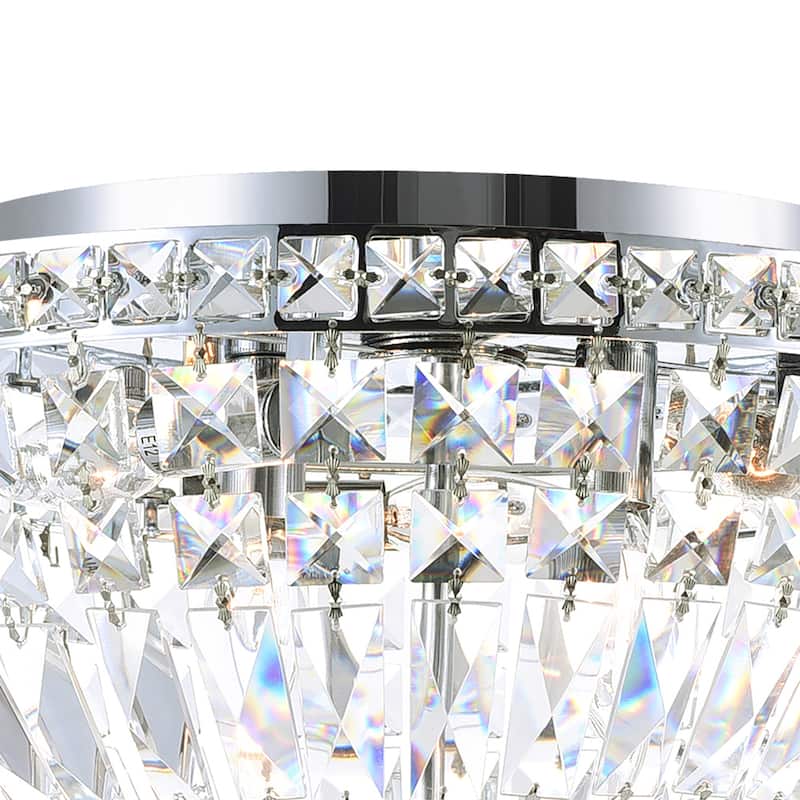 Stefania 5 Light Bowl Flush Mount With Chrome Finish