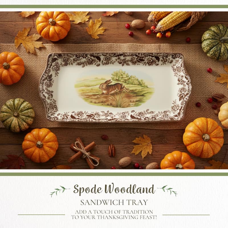 Spode Woodland Collection Sandwich Tray - 13 inch