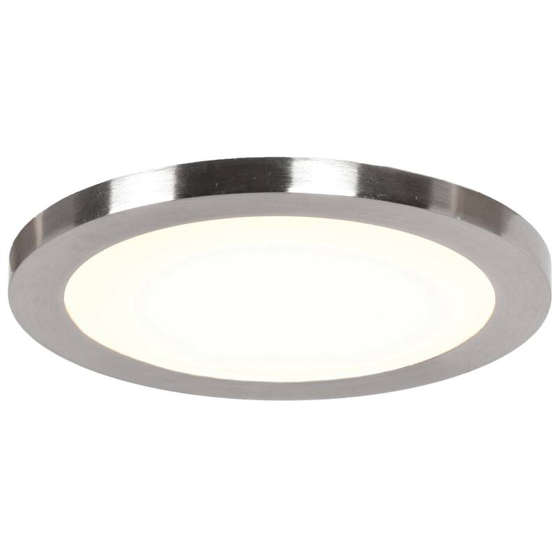 Access Lighting Disc 1-light Brushed Steel Small Round LED Flush Mount - Brushed Steel - Brushed Steel