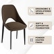 preview thumbnail 34 of 83, Amalfi Mid-Century Modern Upholstered Dining Chair - Open Back Side Chair with Metal Legs for Kitchen, Dining Room & Living Room