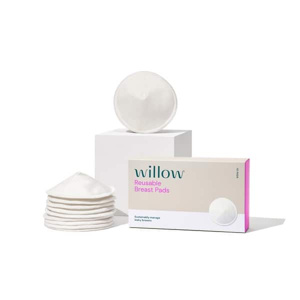 slide 1 of 1, Willow Reusable Nursing Pads - White