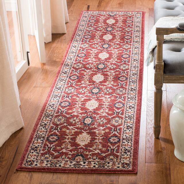 SAFAVIEH Charleston Pricilla Vintage Boho Oriental Rug - 2' x 8' Runner - Red/Ivory