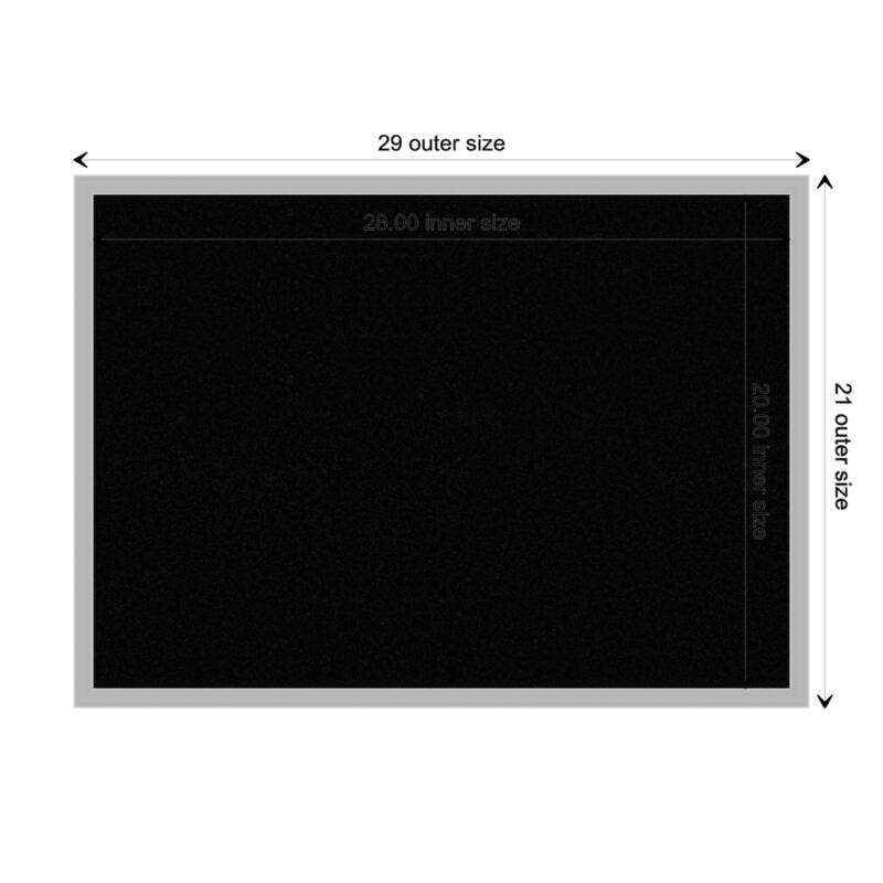 Hera Chrome Framed Black Corkboard Bulletin Board - Board Size 28x20