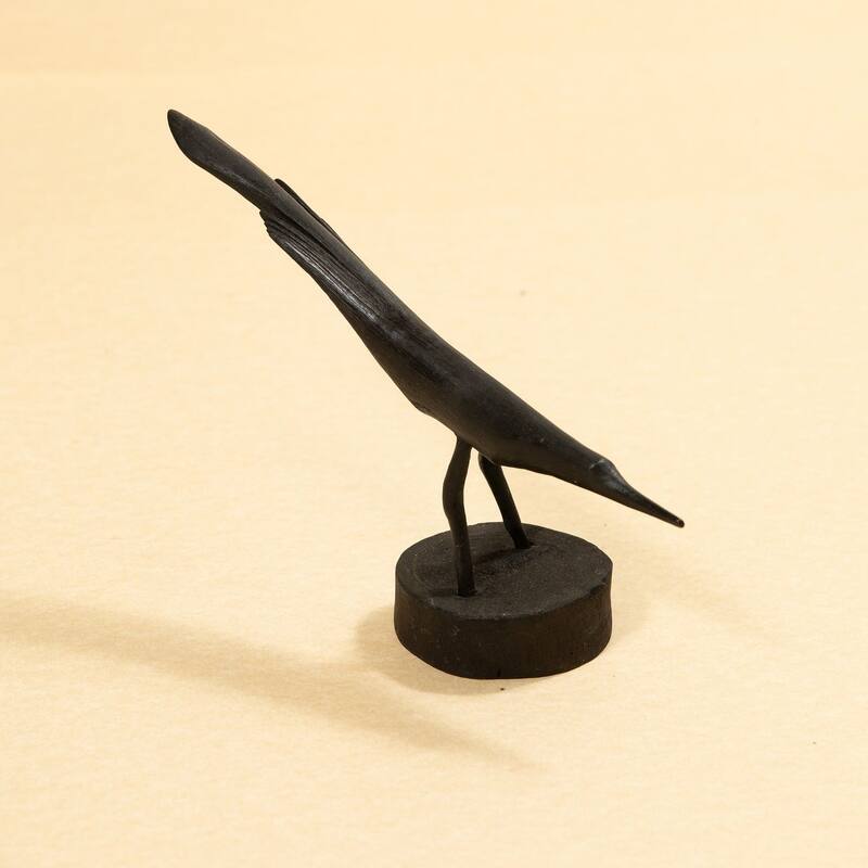Wooden Bird Tabletop Figure - 12" - Black