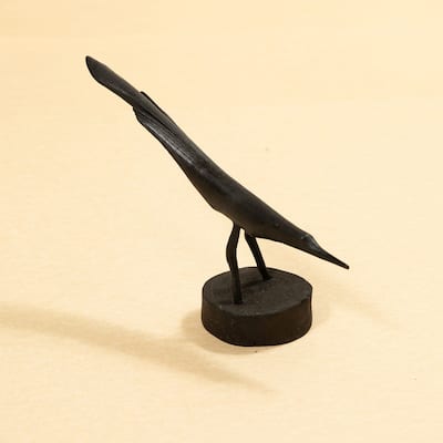 Wooden Bird Tabletop Figure - 12" - Black