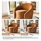 preview thumbnail 43 of 70, 35" Wide Velvet/ Boucle Swivel Barrel Accent Chair