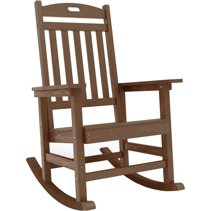 WINSOON All Weather Outdoor Rocking Chair - Teak