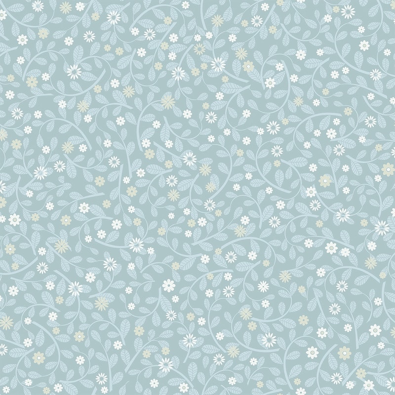 A-Street Prints Hummelvik Blue Daisy Trail Wallpaper