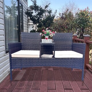Wicker Patio Conversation Furniture Set - Bed Bath & Beyond - 42569445