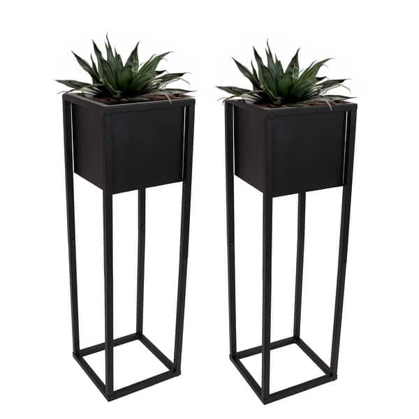 Modern Simplicity Indoor/Outdoor Elevated Planter Set - Bed Bath & Beyond -  40667722