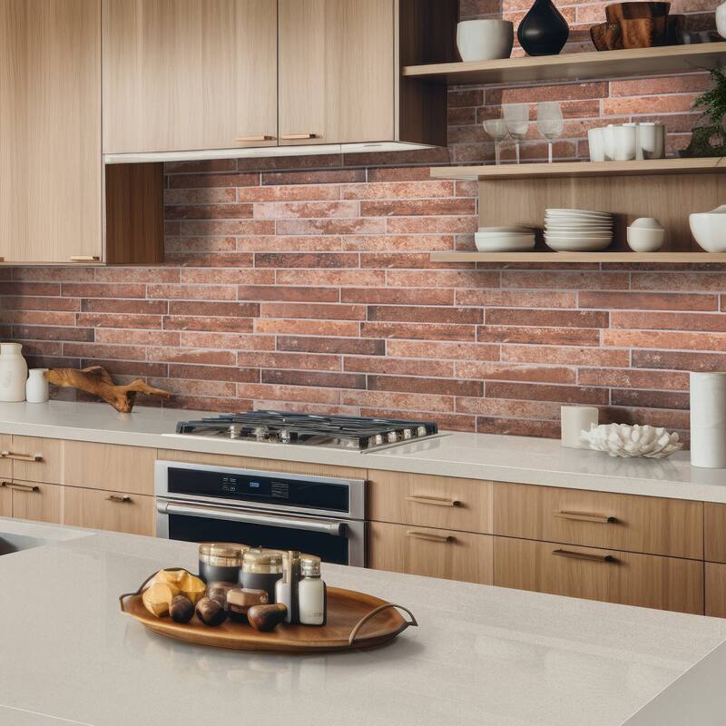 Ackland AKNPTMON2X18M-CA Montello - 2" x 18" Porcelain Brick Floor and