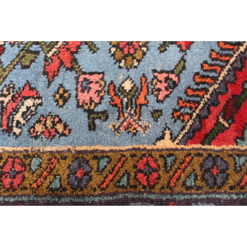 ECARPETGALLERY Hand-knotted Andelz Blue Wool Rug - 3'11 x 7'4