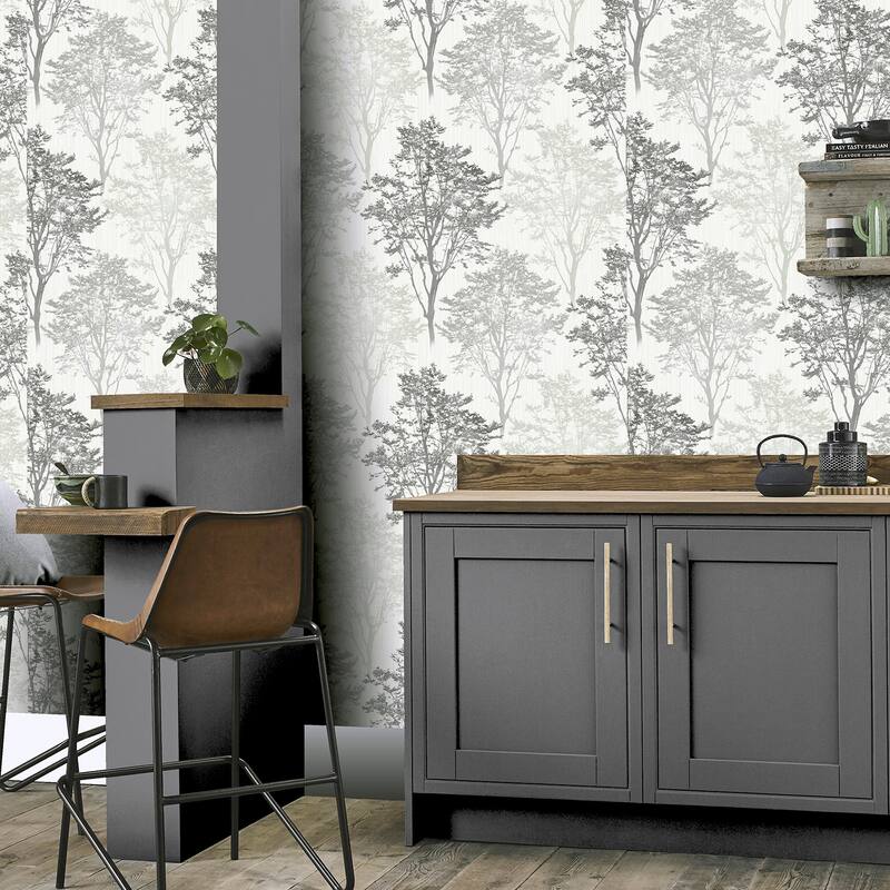 Arthouse Edwin Grey Wildwood Wallpaper