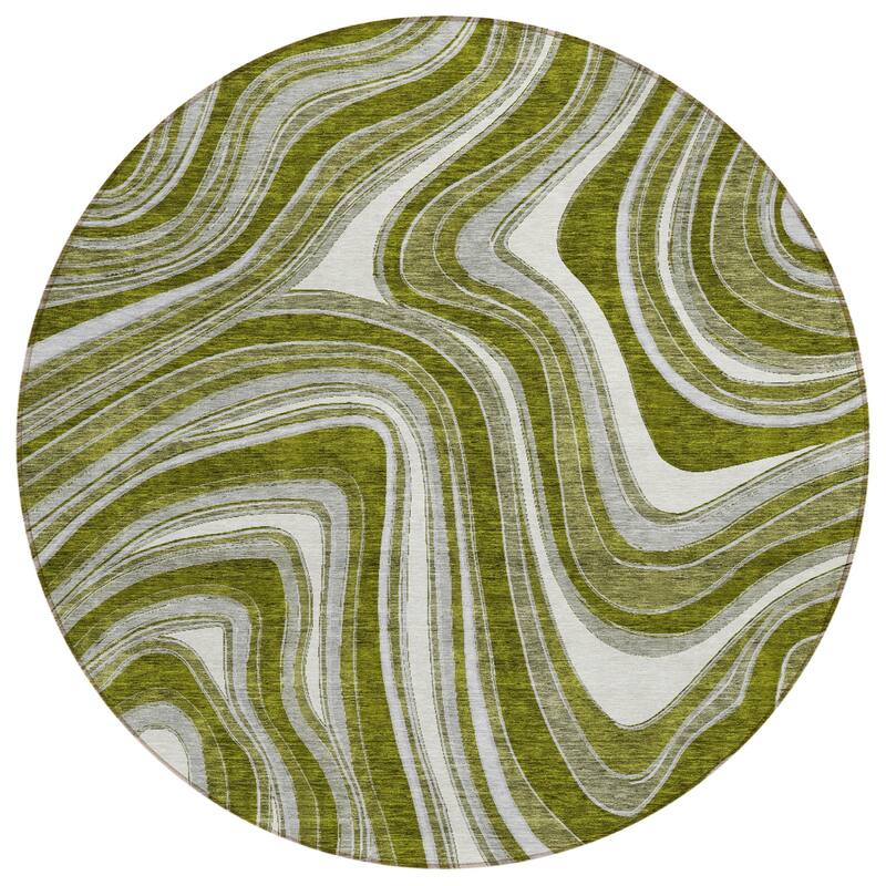HomeRoots Abstract Transitional Rectangle Outdoor Rug
