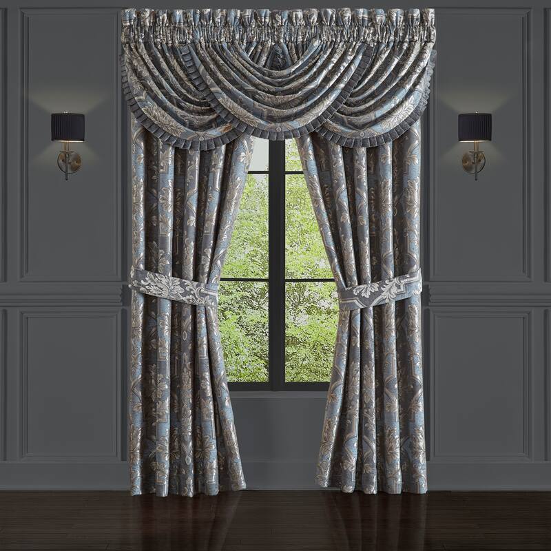 J. Queen New York Woodhaven Window Panel Pair - 84 Inches - Powder Blue