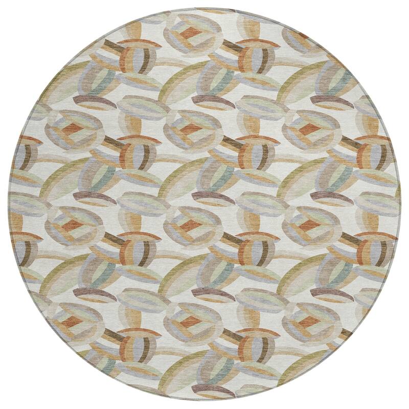 Machine Washable Indoor/ Outdoor Modern Heli Chantille Rug