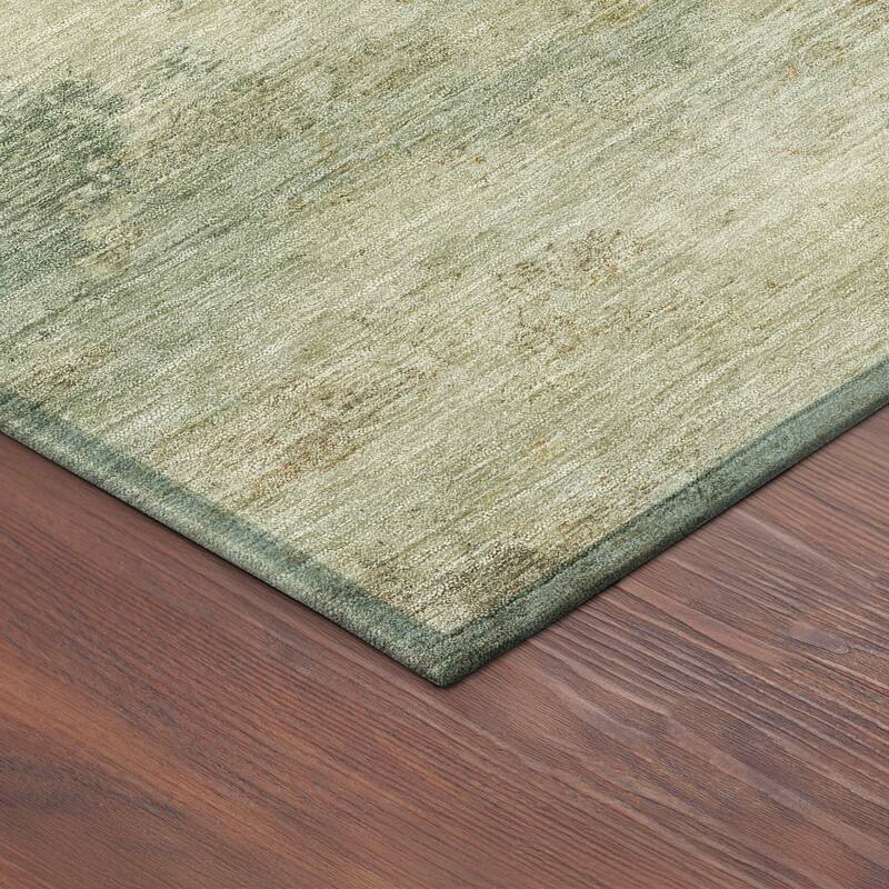 Machine Washable Indoor/ Outdoor Modern Contemporary Chantille Rug