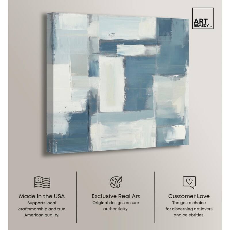 Deconstructed Blue III Canvas by Art Remedy, Gallery Wrapped