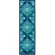 preview thumbnail 1 of 6, Terenzio Traditional Teal Area Rug 2' 2" x 7' 6" - Teal