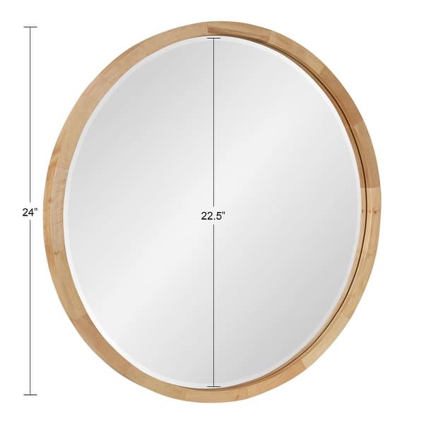 Kate and Laurel McLean Round Wood Framed Wall Mirror - On Sale - Bed ...