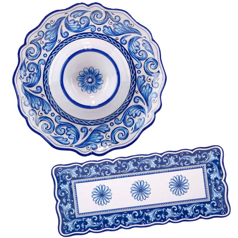 Certified International Veranda Melamine 2-piece Appetizer Serving Set