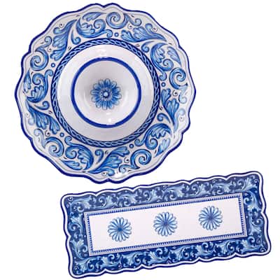 Certified International Veranda Melamine 2-piece Appetizer Serving Set