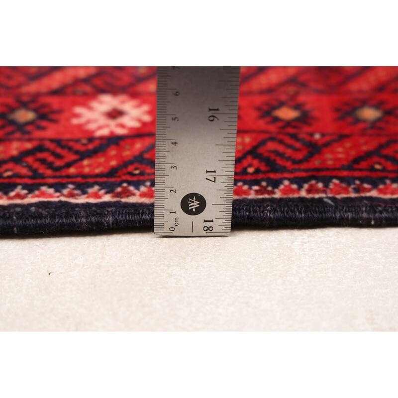 ECARPETGALLERY Hand-knotted Teimani Red Wool Rug - 2'10 x 5'3