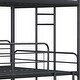 preview thumbnail 5 of 8, Twin over Twin Size Metal Furniture Triple Bunk Bed with Ladder and Fence for Bedroom, Kids, Boys and Girls