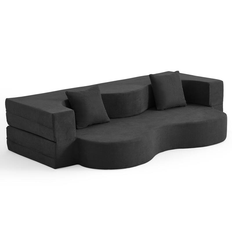 Convertible Folding Sofa Bed with High-Density Foam for Living Room, Guest Room, and Bedroom