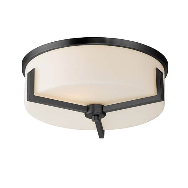 slide 2 of 2, Maxim 21280 Dart 3 Light 14" Wide Flush Mount Drum Ceiling Fixture Black
