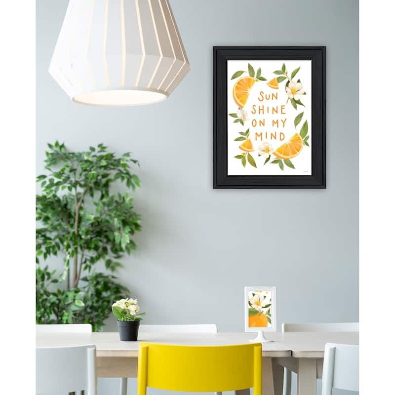TrendyDecor4U Contemporary "Sun Shine on My Mind" Framed Print Wall Art
