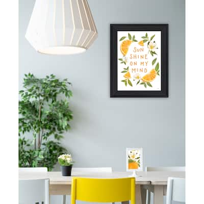 TrendyDecor4U Contemporary "Sun Shine on My Mind" Framed Print Wall Art