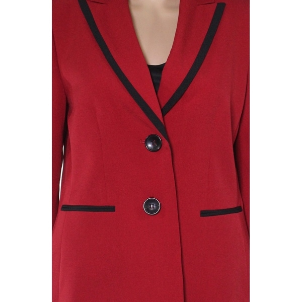 red suit contrast