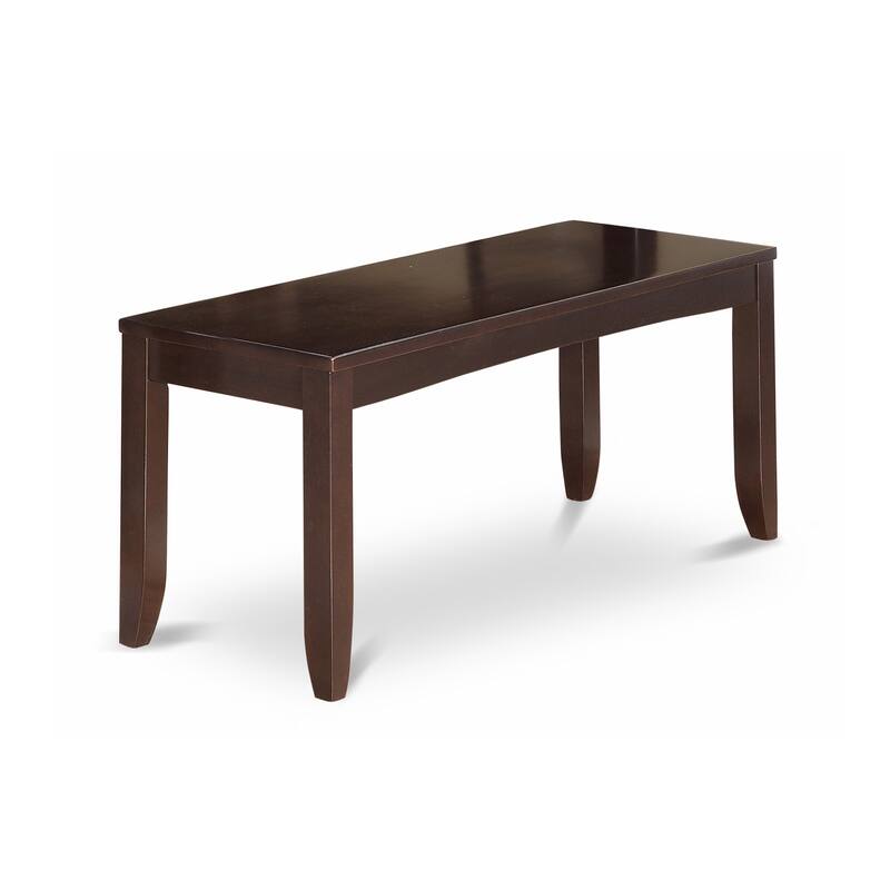 Dining Room Set 6 Piece Table with Chairs & Bench - Cappuccino Finish, 36x66 Inch
