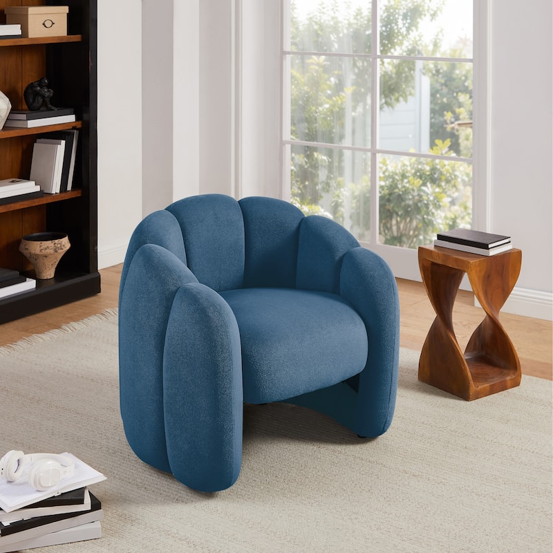 Art Leon Petal Accent Barrel Chair with Pillows